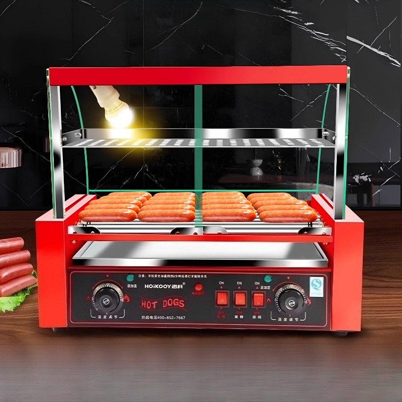 Commercial 7-tube sausage gril - Hot Dog Press ulasan dan harga
